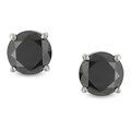 14k Gold 2ct TDW Black Diamond Studs