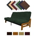 Boston Medium Oak Finish Full Armless Frame Futon Set