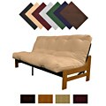 Boston Medium Oak Finish Queen Armless Futon Set