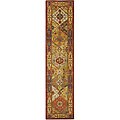 Handmade Diamond Bakhtiari Multi/ Red Wool Runner (2'3 x 16')