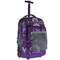 J World 'Sundance' 19.5-inch Purple Flower Rolling Backpack with Laptop Sleeve