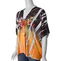 Yu're Brand Women's Sublimation Print V-neck Top