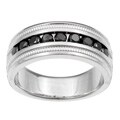 Sterling Silver Men's 1ct TDW Black Diamond Band