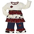 JoJo Designs Girls' Western Cow Print Outfit