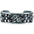 Pewter Skull Mound Cuff Bracelet