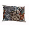 Resting Rabbit Tapestry Throw Pillows (Set of 2)