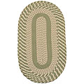 Middletown Barn Red/ Olive Indoor/ Outdoor Braided Rug (2' x 6' Oval)