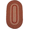 Middletown Barn Red/ Olive Indoor/ Outdoor Braided Rug (8' x 10' Oval)