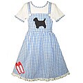 AnnLoren Girl's Blue Gingham Dress Costume
