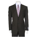 Ferrecci Men's Chocolate Brown Two-button Pinstripe Suit