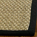 Hand-woven Casual Natural/ Black Seagrass Rug (6' x 9')