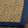 Hand-woven Casual Natural/ Blue Seagrass Rug (4' x 6')