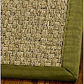 Hand-woven Casual Natural/ Olive Seagrass Rug (4' x 6')