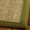 Hand-woven Natural Fiber Diamonds Natural/ Olive Seagrass Rug (4' x 6')