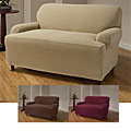 Stretch Mosaic One-piece T-cushion Loveseat Slipcover