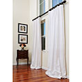 Signature Lily White Textured Silk 84-inch Curtain Panel