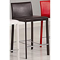 Euro Design Brown Bicast Leather Counter Stools (Set of 2)