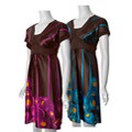 Yo! Yo 5 Junior's Printed Satin Empire Waist Dress