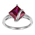 10k Gold Created Ruby Swirl Ring