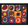 Wassily Kandinsky 'Farbstudie Quadrate, 1913' Framed Canvas Art