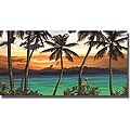 Elena Panizza 'Emerald Sunset' Canvas Art