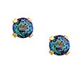 10k Yellow Gold Mystic Blue Casiopia Topaz Stud Earrings