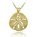 18k Gold over Sterling Silver Sand Dollar Necklace