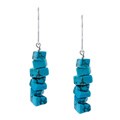 Stonique Creations Sterling Silver Turquoise Chip Dangle Earrings