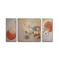 'Abstract' Hand-painted Oil on Canvas 3-piece Art Set