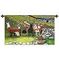 Wool 'Highland Llamas' Tapestry (Peru)