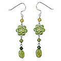 Sterling Silver 'Sweet Eternal' Peridot Earrings (Thailand)