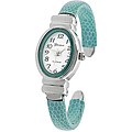 Geneva Women's Platinum Oval Face Cuff Watch