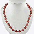 Sivler Faceted Glass Necklace (Thailand)