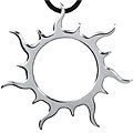 Stainless Steel Tribal Sun Necklace