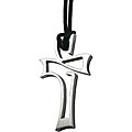 Stainless Steel Abstract Cross Design Necklace