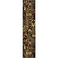 Handmade Patchwork Panel Wool Rug (2'6 x 12')