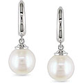 10k White Gold Freshwater Pearl Earrings (8-9 mm)