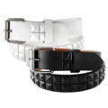 Kid's Black and White Studded Faux Leather Belt