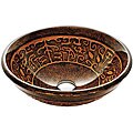 Vigo Copper Mosaic 19-mm thick Glass Vessel Sink