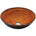 Vigo Amber and Gold 19-mm Glass Vessel Sink