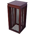Handmade Mahogany Ribbed Teak Wood End Table (Thailand)