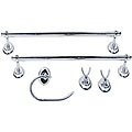 Moen Calais 5-piece Chrome/ White Bath Accessory Kit