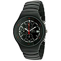 Gino Franco Men's Mirano Black Dial Chronograph Watch