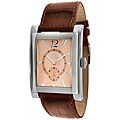 Gino Franco Men's Genuine Leather Strap Watch