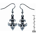 Pewter Fleur de Lis Earrings
