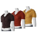 CiSono by Adi Junior's Short-sleeve Hooded Crop Sweater