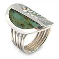 Sterling Silver 'Andean Moon' Opal Cocktail Ring (Peru)