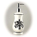Hand-painted Black and White Soap/ Lotion Pump Dispenser