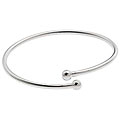 Set of Two Silver Flexible Bangle Bracelets