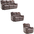 Marco Brown Reclining Leather Sofa/ Loveseat/ Chair Set
